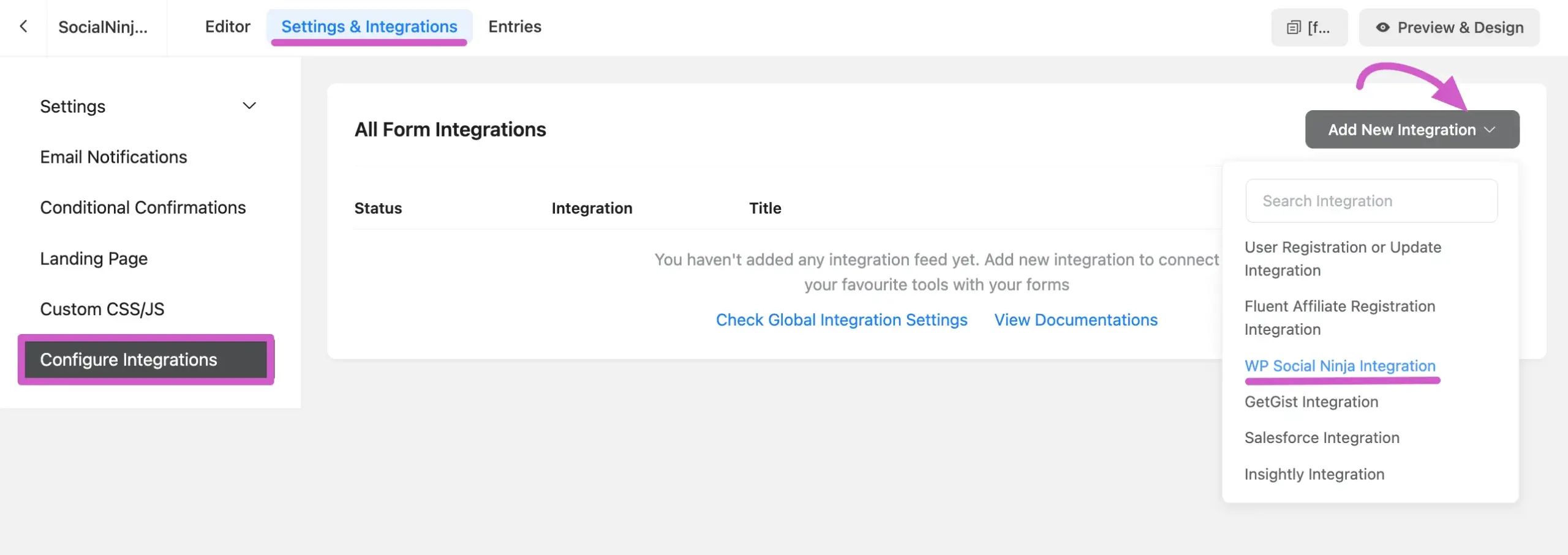 configure integration 03