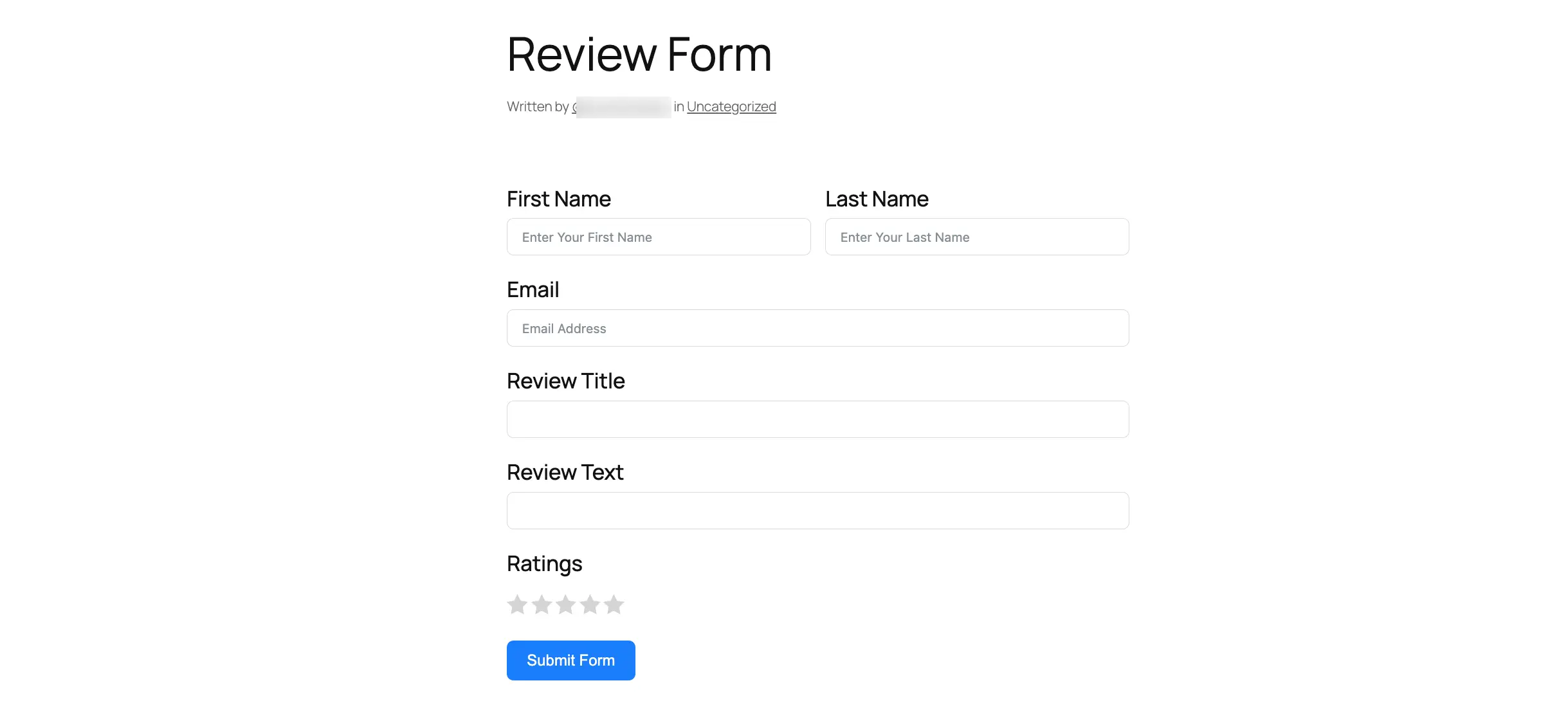 review form 06