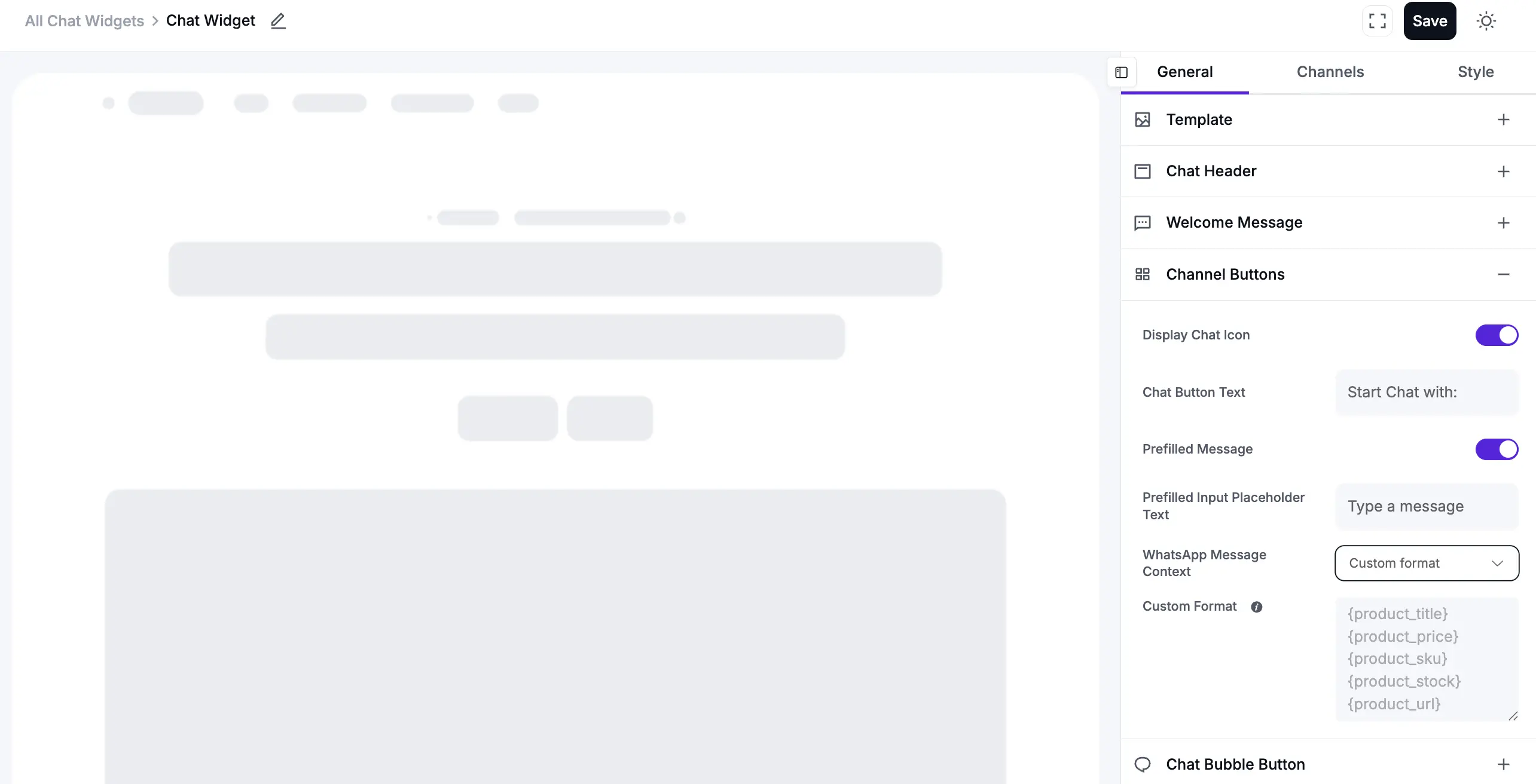 Configuring the Channel Button