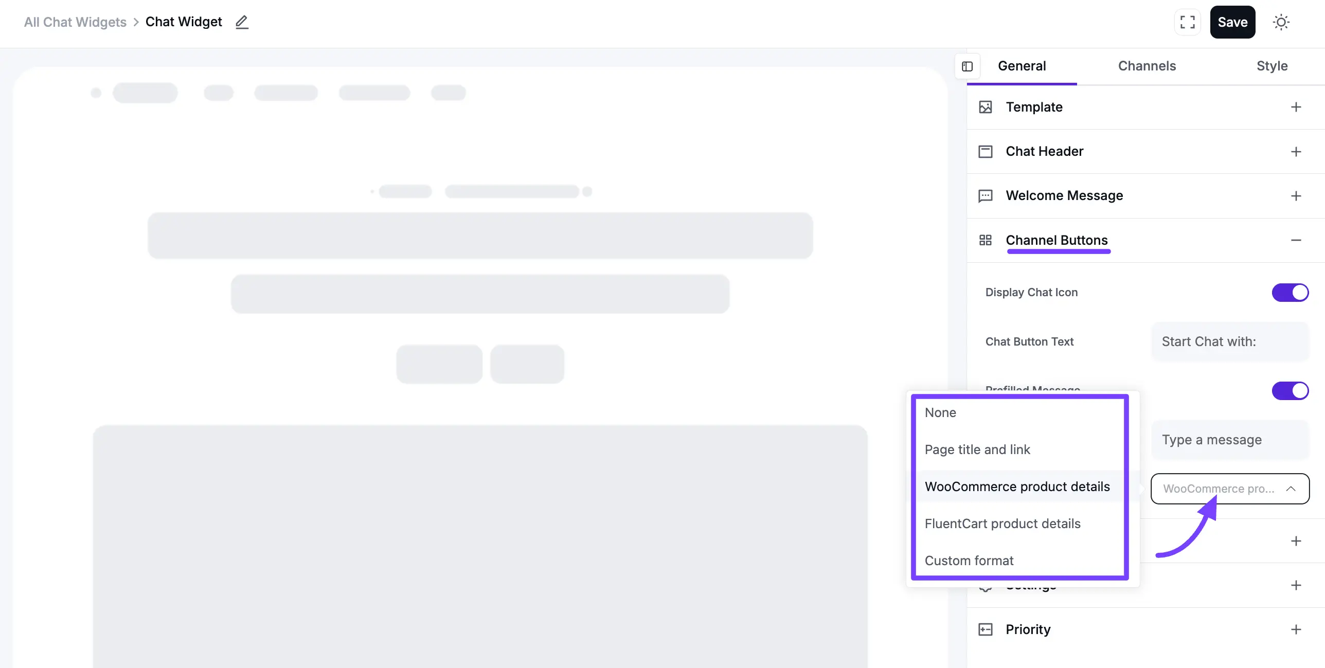 Configuring the Channel Button