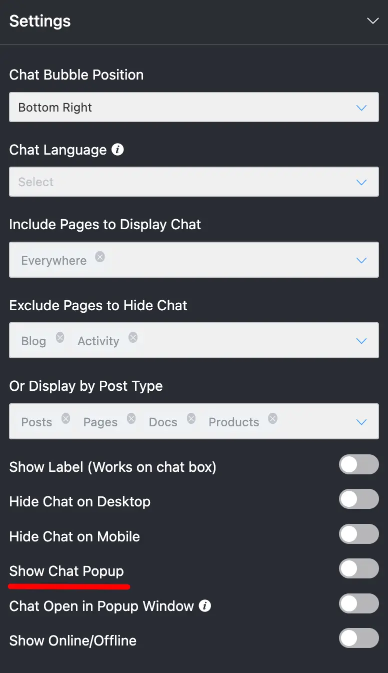 chat widget settings 10