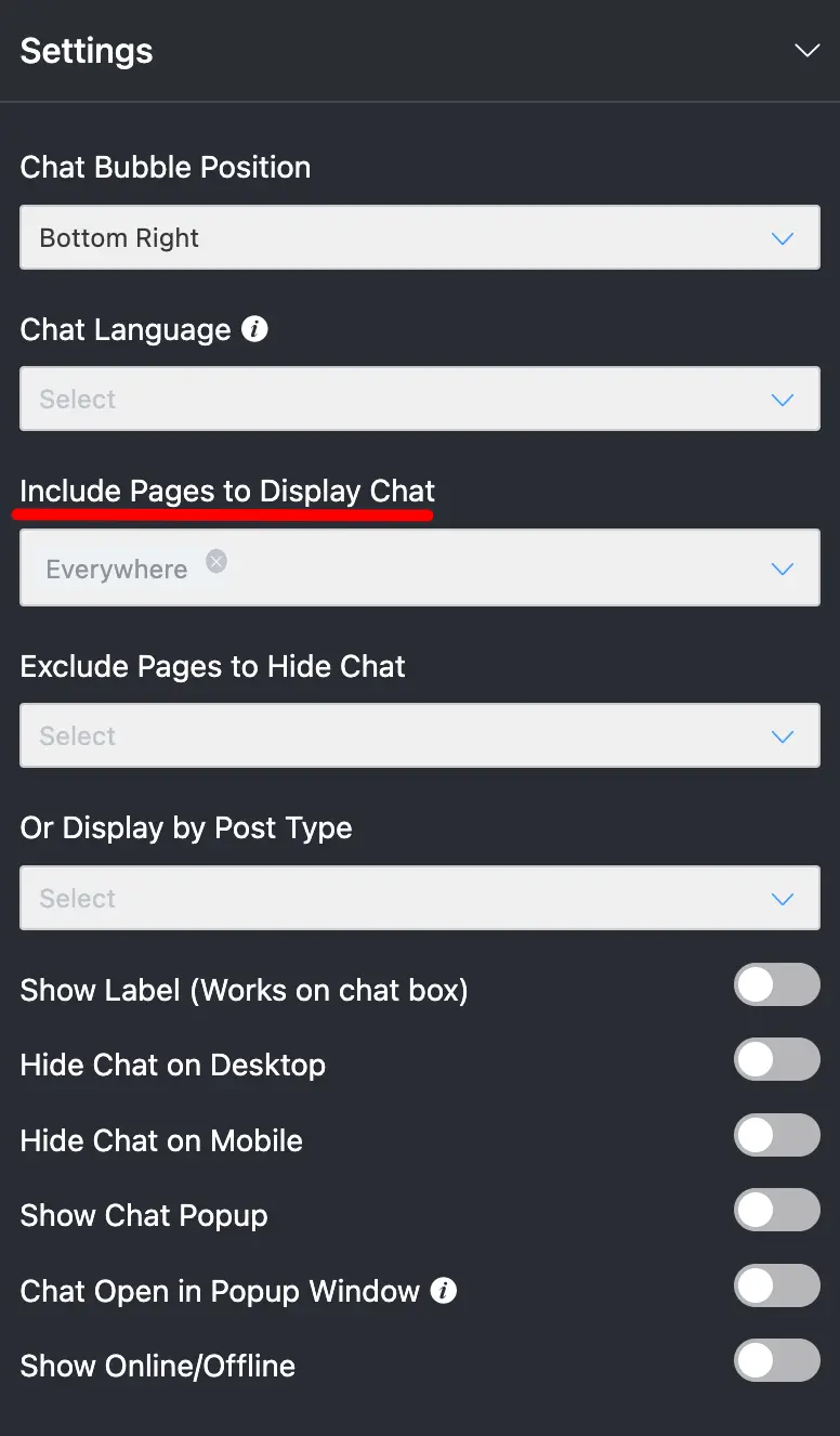 chat widget settings 4