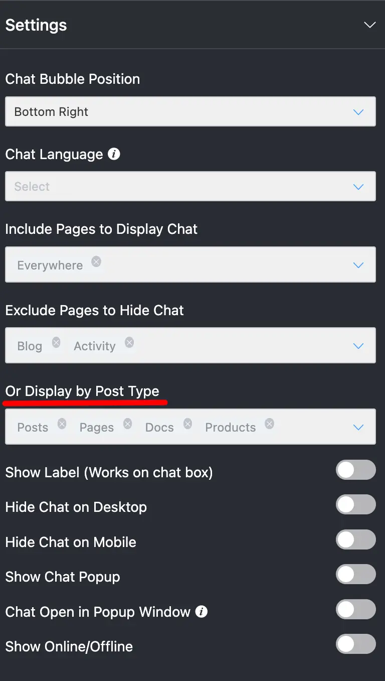 chat widget settings 6