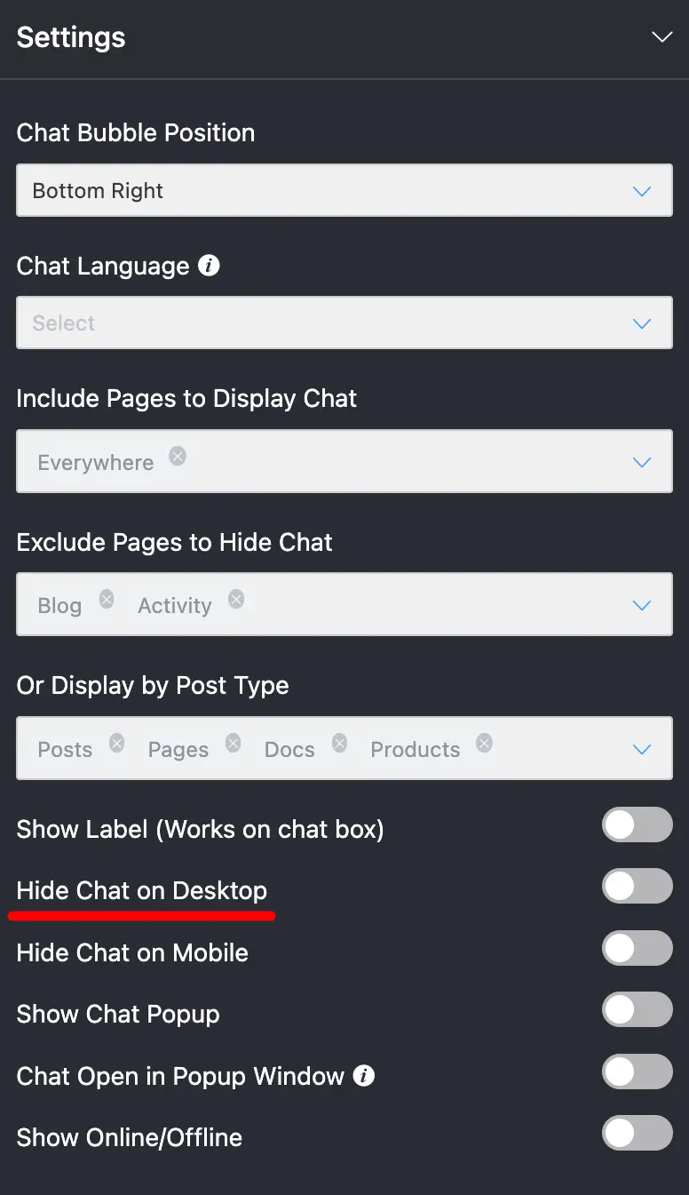 chat widget settings 8