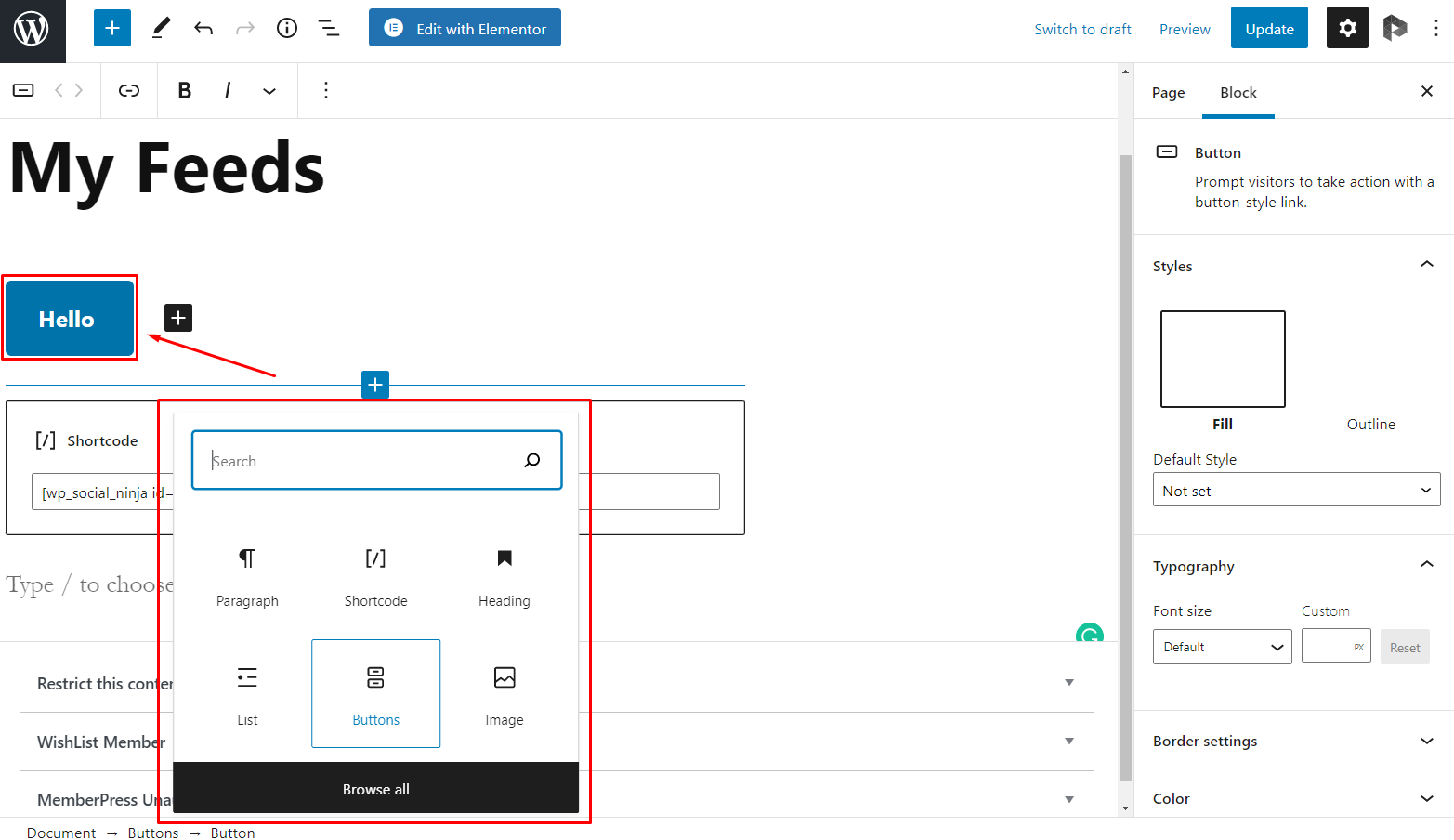 Chat widget settings panel