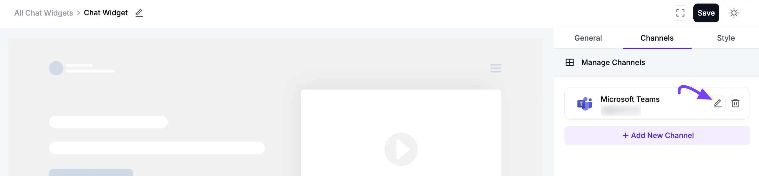 Microsoft Teams channel successfully added