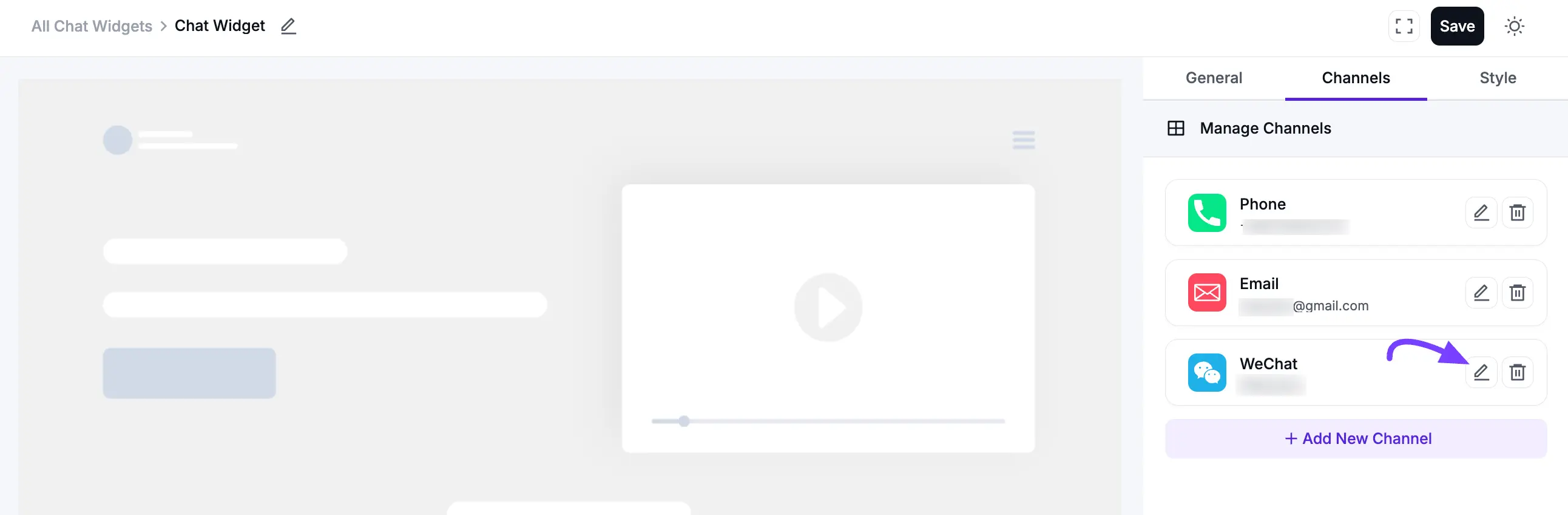 WeChat channel successfully added