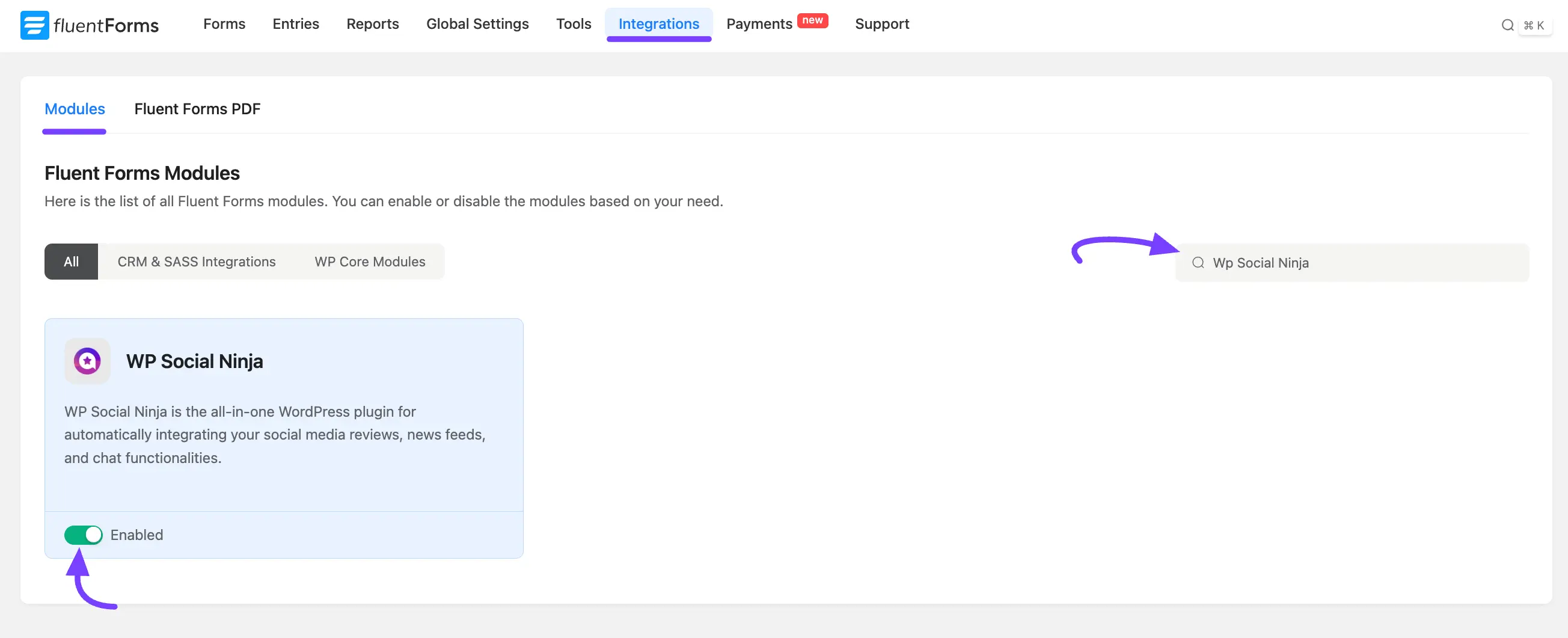 enable testinmonial template