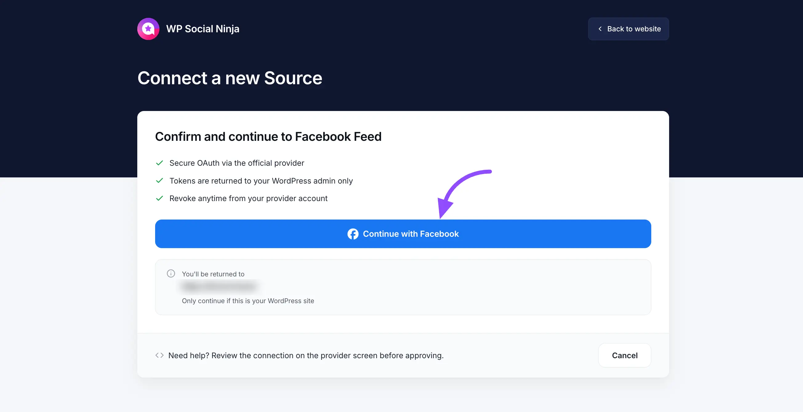 Wp Social Ninja Facebook Permission Access