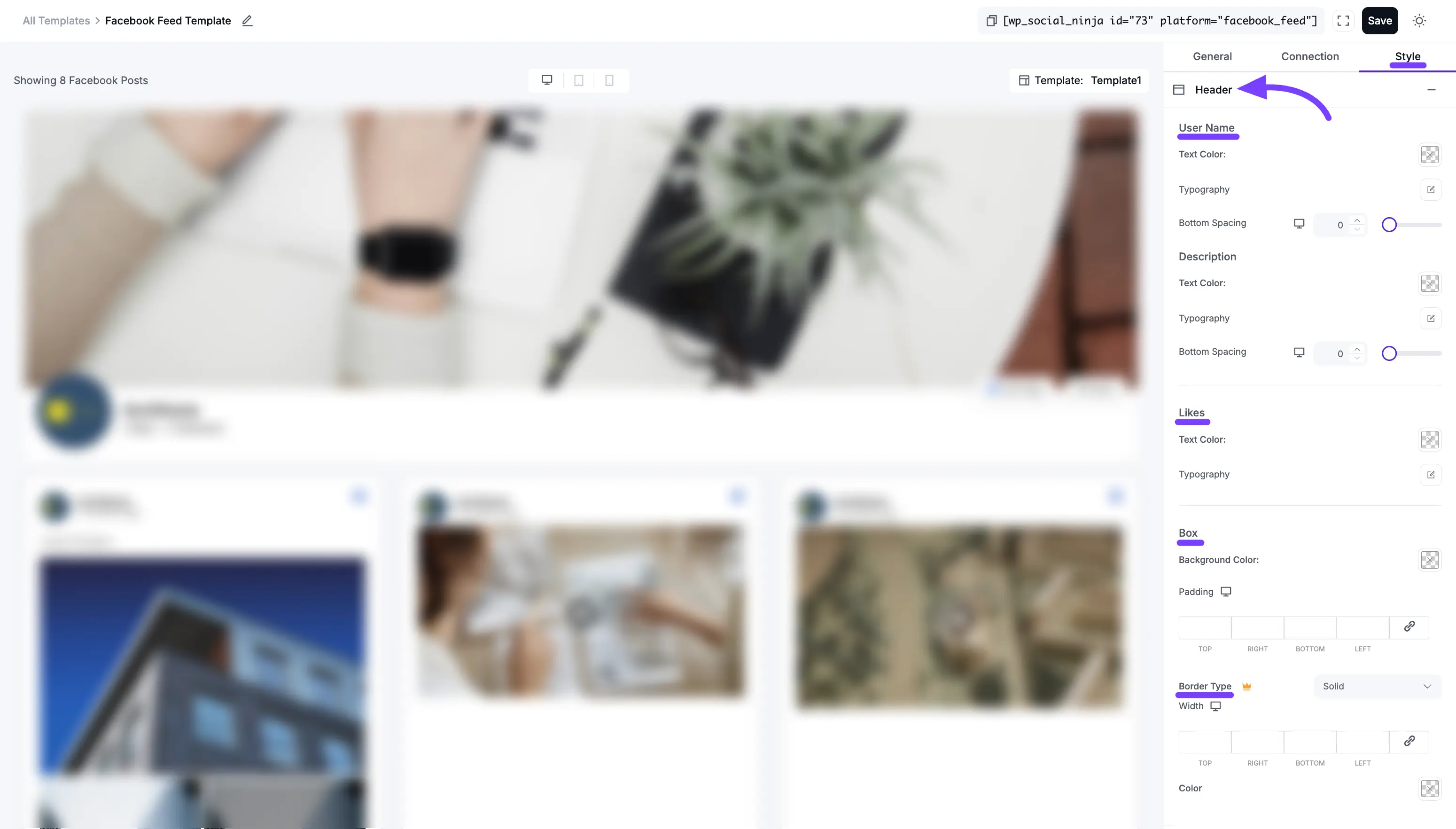 Facebook Template Styling