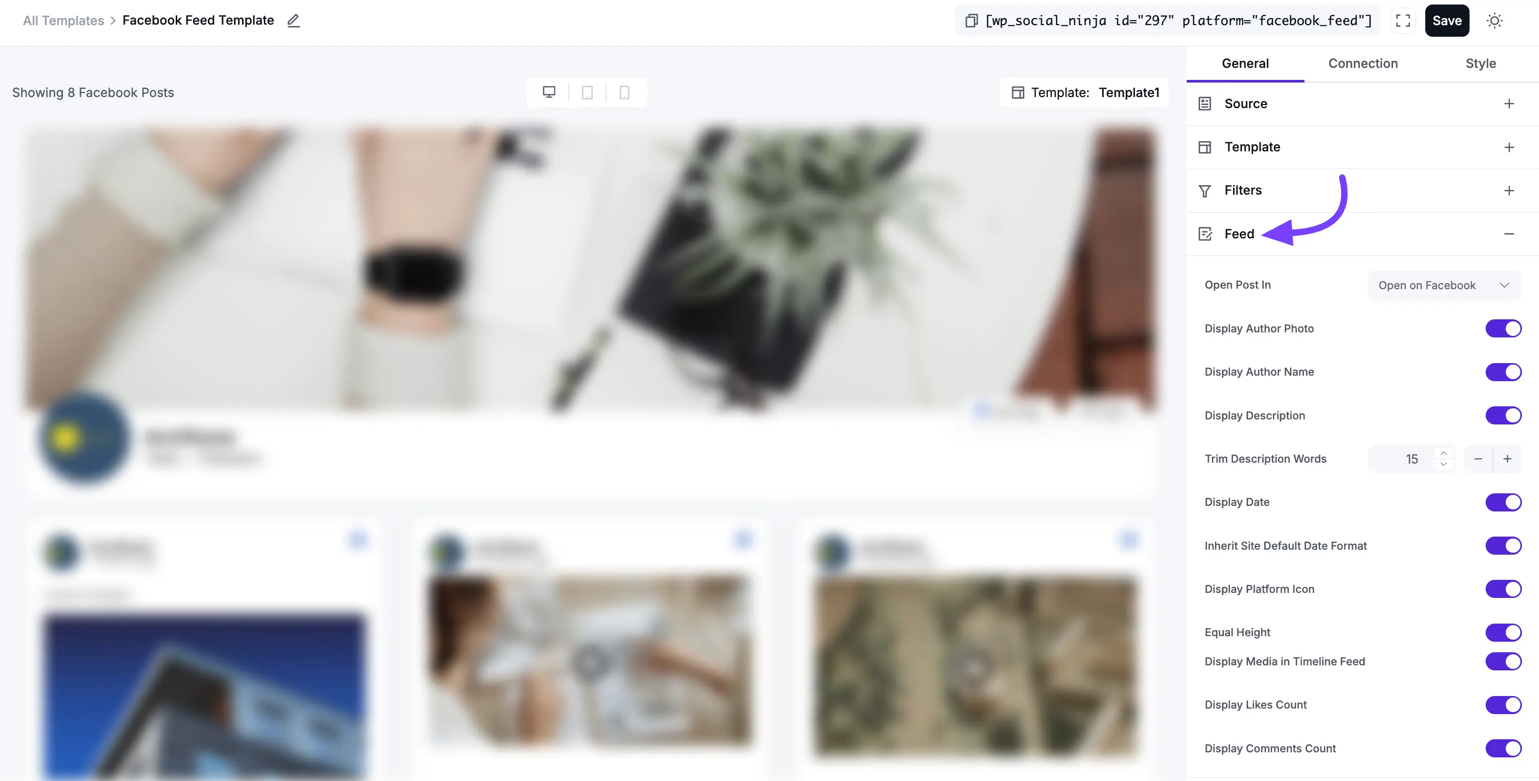 Facebook Feed Template