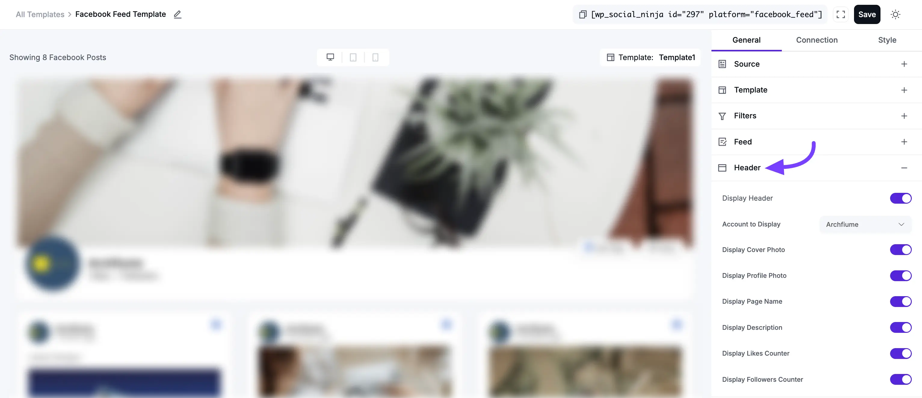 Facebook Feed Template