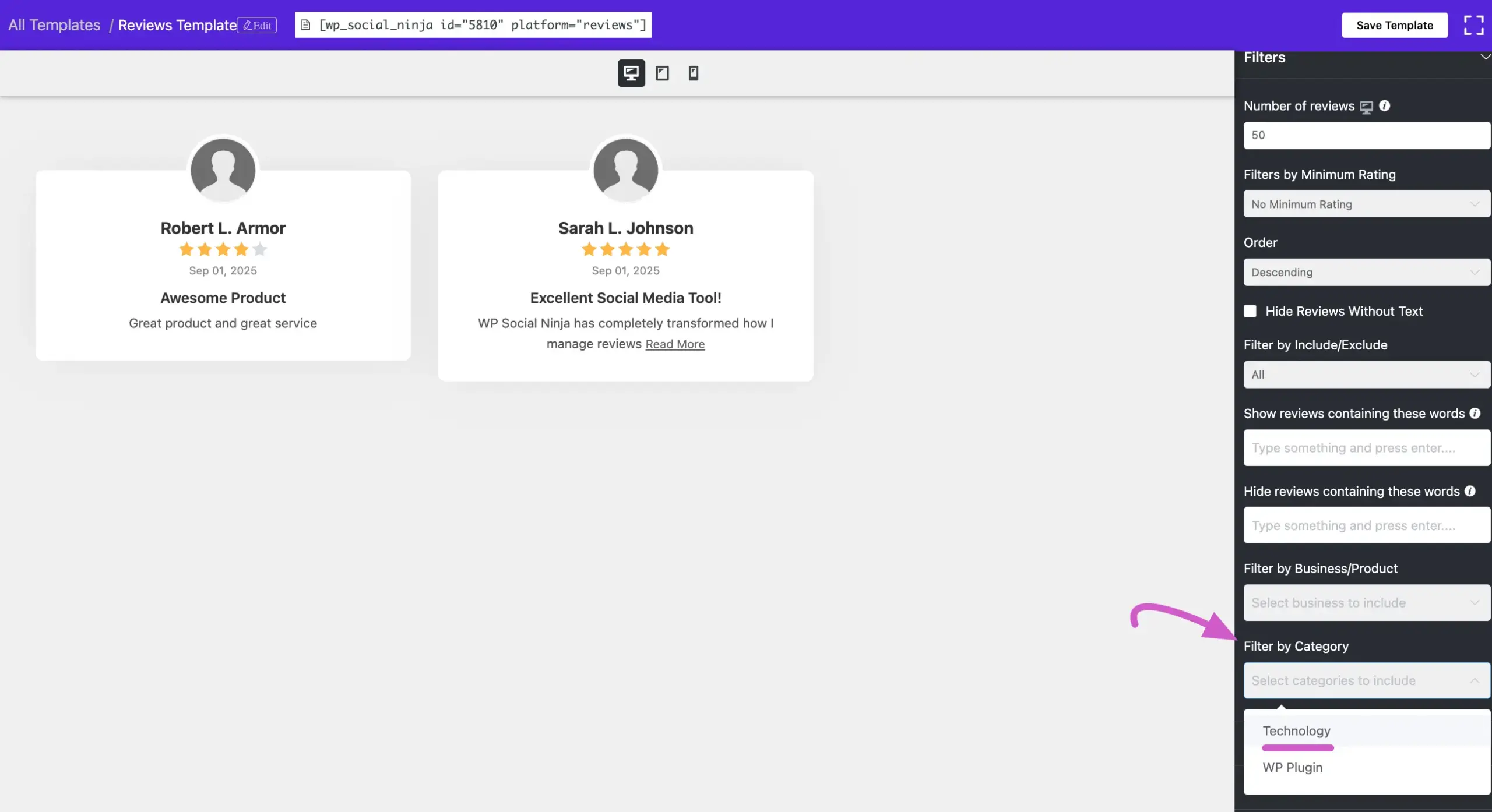 filter by category 03