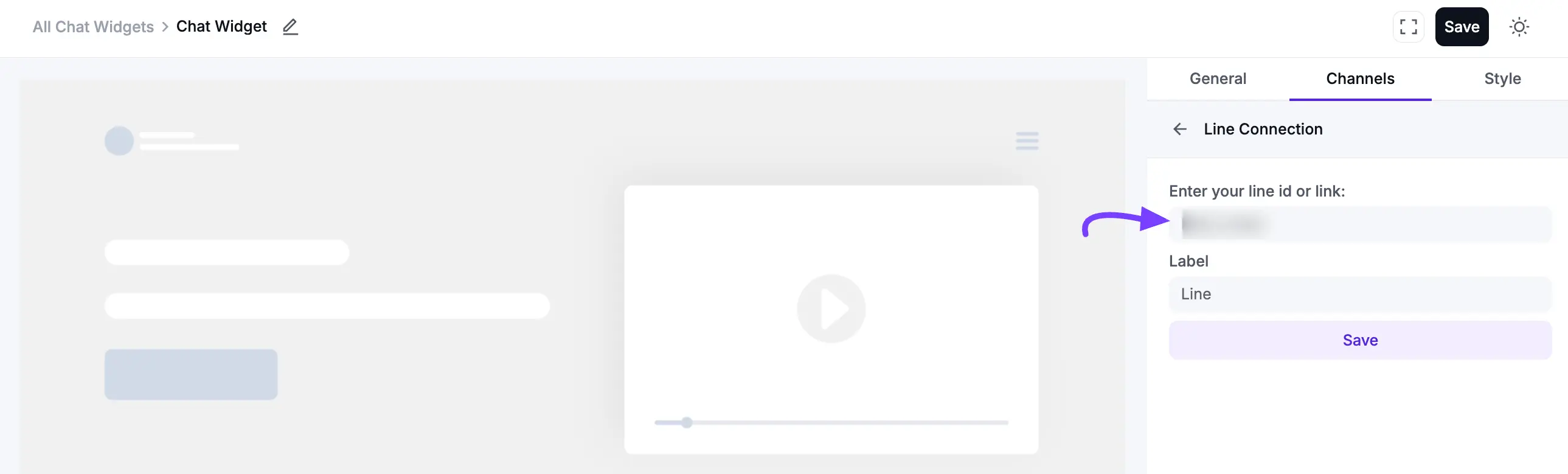 Configuring the Line ID or Link
