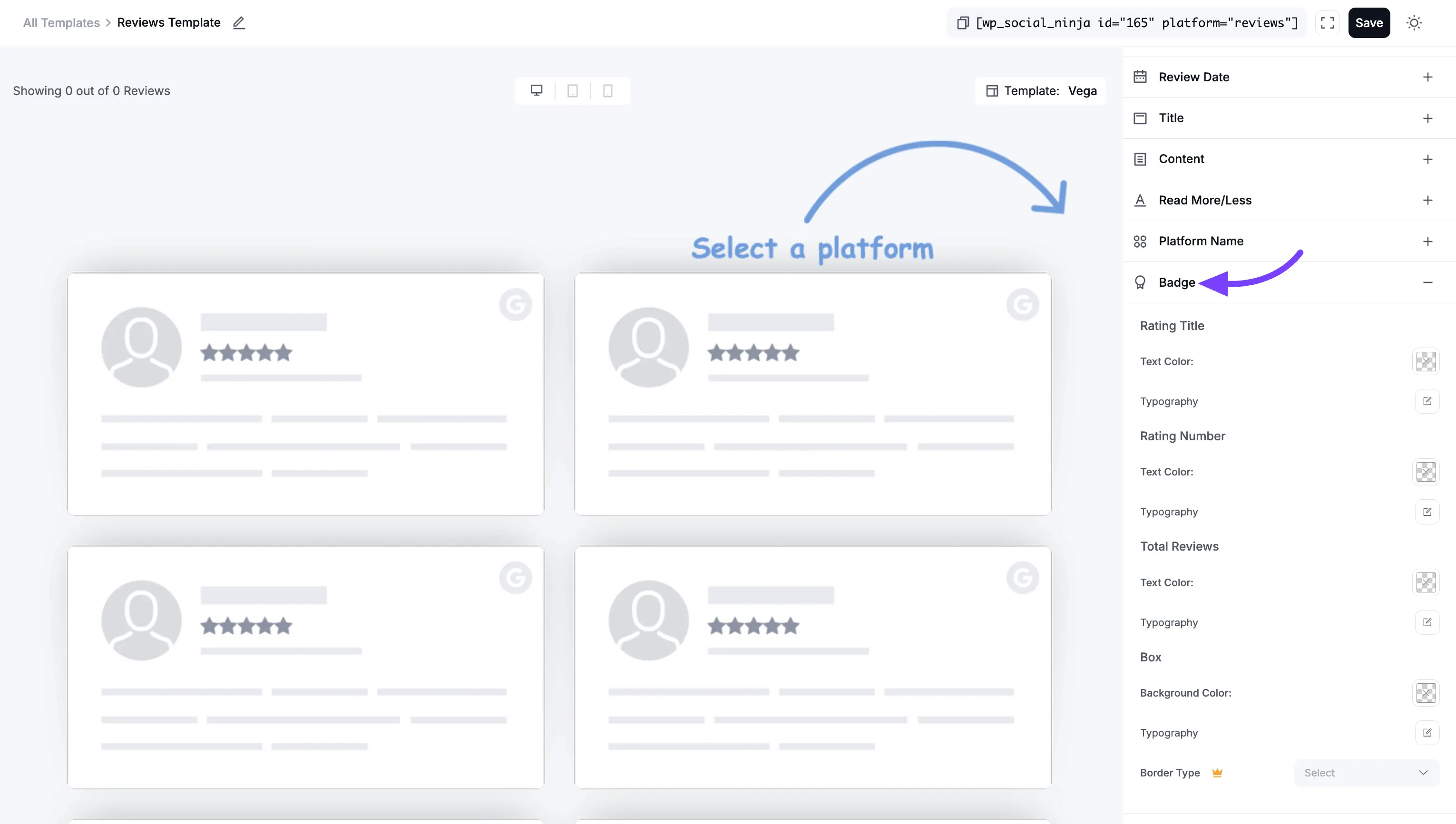 Template style and connection