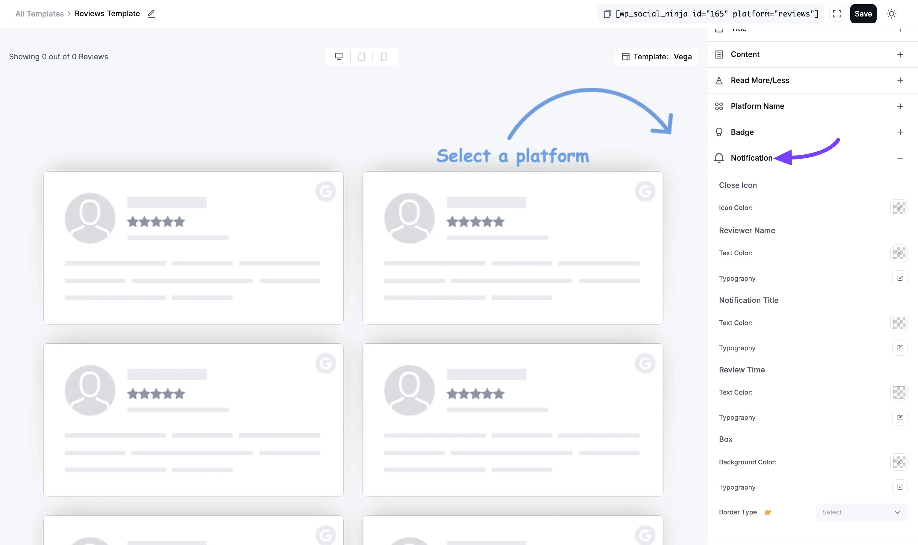 Template style and connection