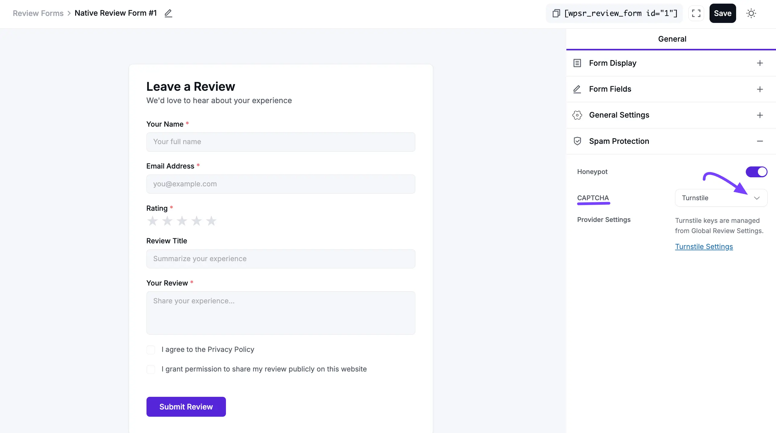 Review Form