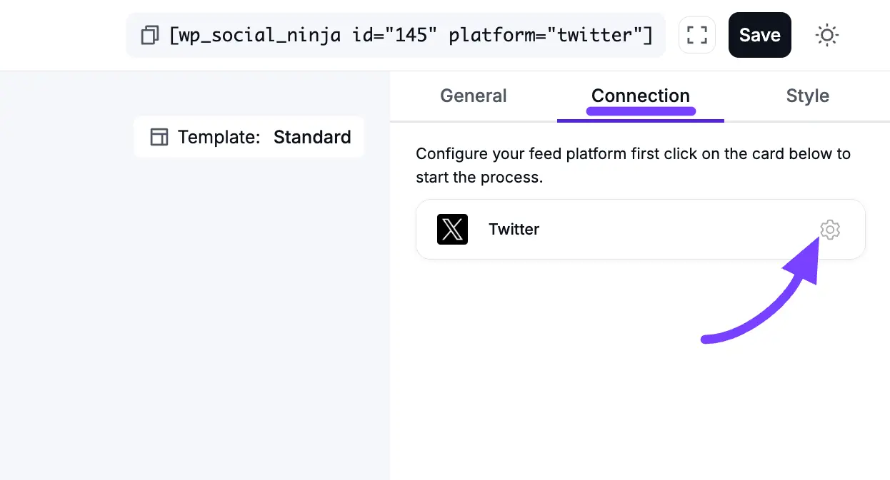 X template styling connection